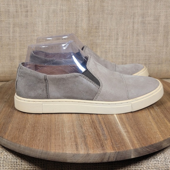 Frye Gemma Slip On Sneakers Women's 6.5 Gray Suede Leather Casual Shoes - Picture 1 of 10